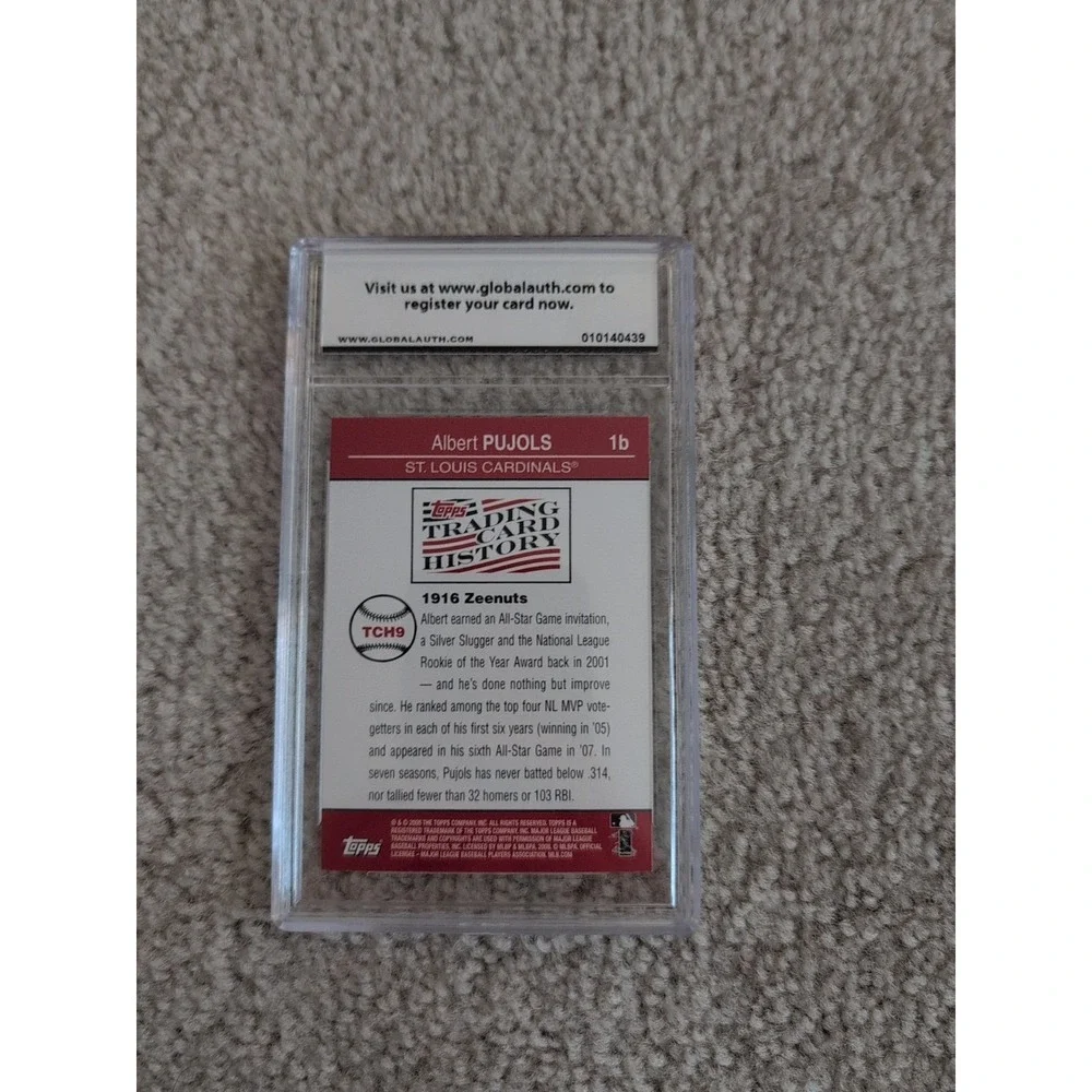 2008 Albert Pujols Topps Zee Nut TCH9 Graded Card 9 Baseball Cardinals